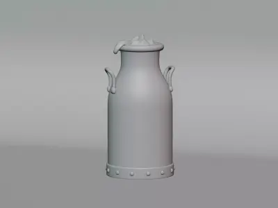 Milk can Low-poly 3D model