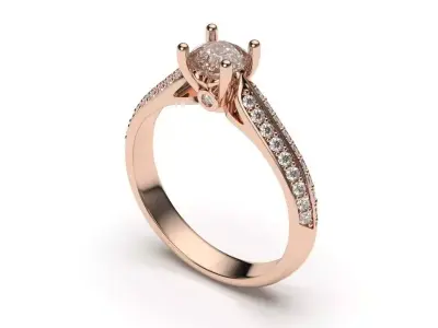 solitaire with ring sizes  8 part S39 3D print model