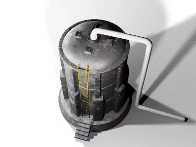 Industrial Equipment Low-poly 3D model buy