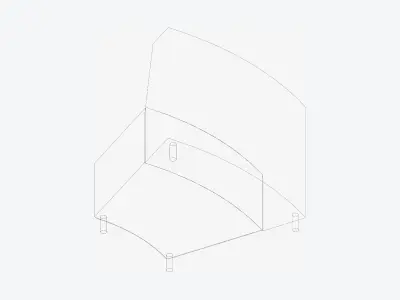 Seat - Library - Integral - In Low-poly 3D model