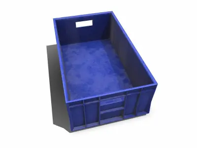 Old Plastic Crate Low-poly PBR Low-poly 3D model