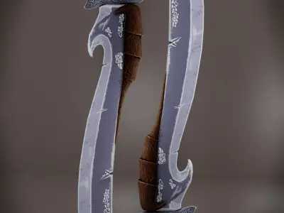 Stylized Knife Low-poly 3D model get