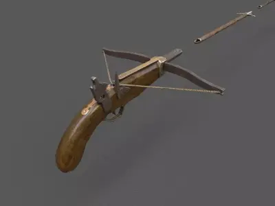 Bow gun Low-poly 3D model