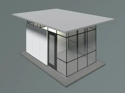 Security booth 24u06 3D model