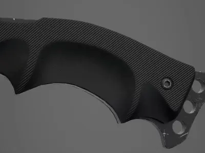 Tactical Knife Military Low-poly 3D model