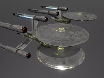 25DSC-Enterprise star trek ship 3D model