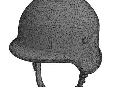 Worn Military Helmet PBR Game Ready Low-poly 3D model