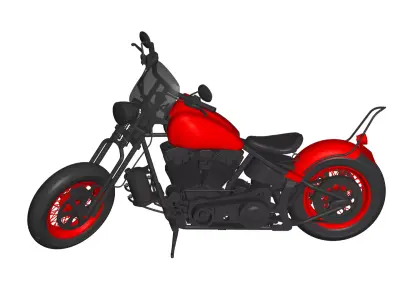 Bobber custom motorcycle 3D model purchase