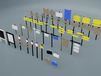 help panel package Low-poly 3D model