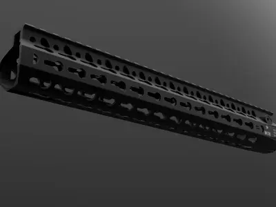 BCM KMR Alpha 13 KeyMod Free Float Handguard Free low-poly 3D model