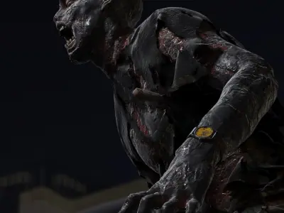 Burned Zombie 3D model