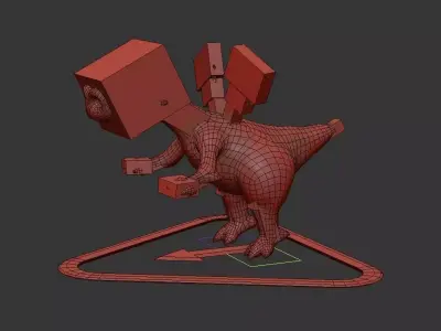Dragon dinosaur Low-poly 3D model