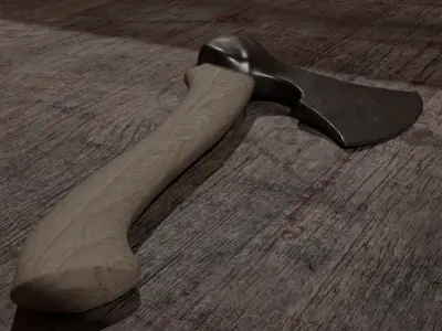 Realistic Axe 3D Model with Detailed Textures 3D model