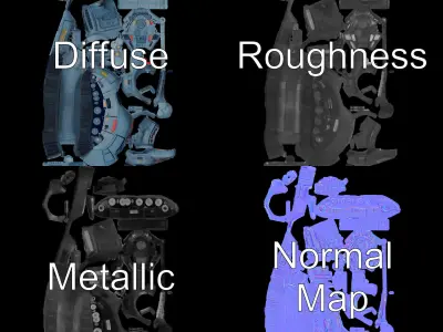 Futuristic Tank Model Pack for D Design Low-poly 3D model