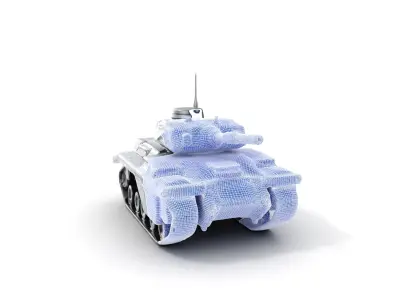 Futuristic Tank D Model Pack Low-poly 3D model