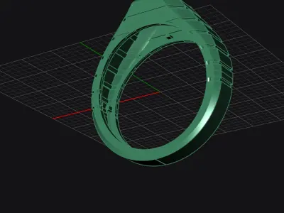 ring diamond  gold  3D model