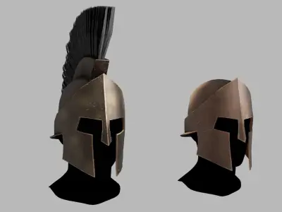 Spartan Helmet LowPoly Low-poly 3D model