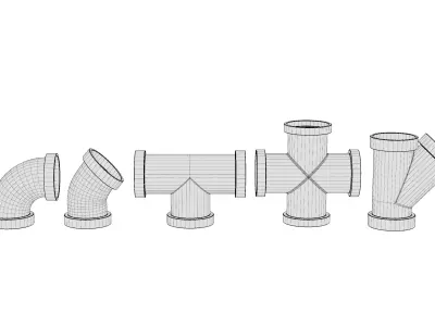 PVC Pipe Joints  3D model