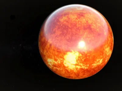 Sun 3D Model 8K Free low-poly 3D model
