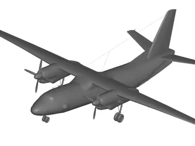 Antonov An-26 3D model purchase