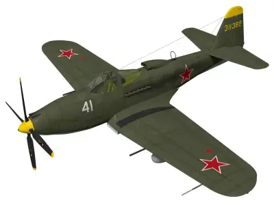 Bell P-63C Kingcobra 3D model buy