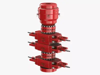 Blow Out Preventer Dirty 3D model