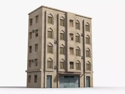  Arab Middle East Building x24 Low-poly 3D model
