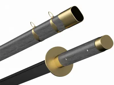 Changdao samurai sword Low-poly 3D model