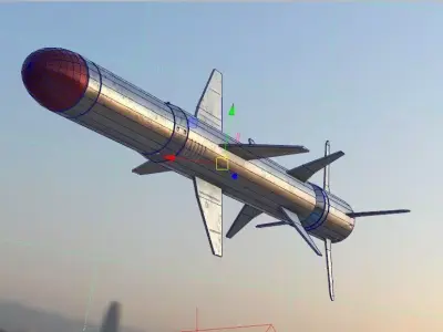 3D Basic Missile Low-poly 3D model
