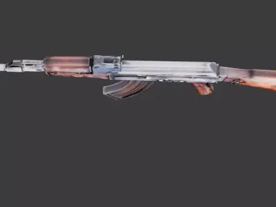 AK47 GUN WEAPON Low-poly 3D model