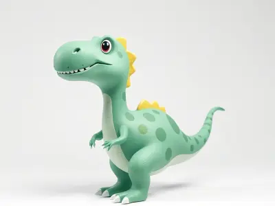 Cartoon Dinosaur Character Model Pack Low-poly 3D model