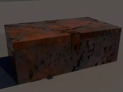 Rusty Box for gaming Free low-poly 3D model