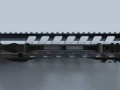 Handguard night rail - highpoly - NATO - AR15 - M4A1 3D model