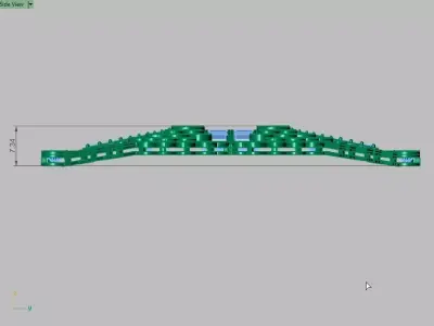 Symmetrical Diamond Brooch 3D print model