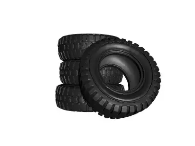 Car Tyres Workshop 3D Model 3D print model