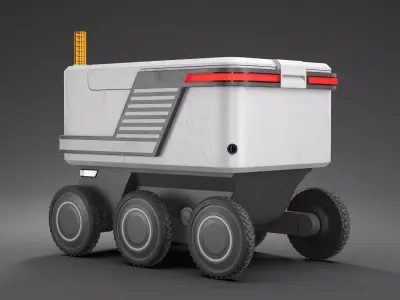 Delivery Courier Robot PBR 3D model