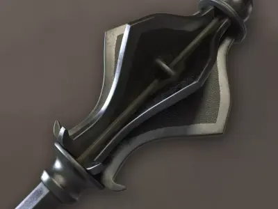 Flanged Mace 3D model purchase