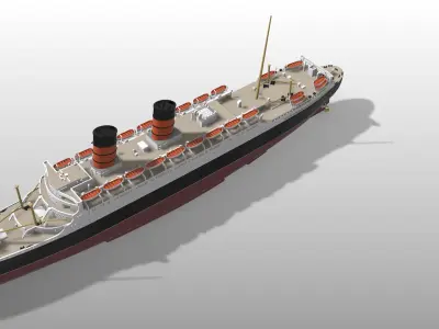 RMS MAURETANIA 2 - Cunards ocean liner 3D print ready model 3D print model
