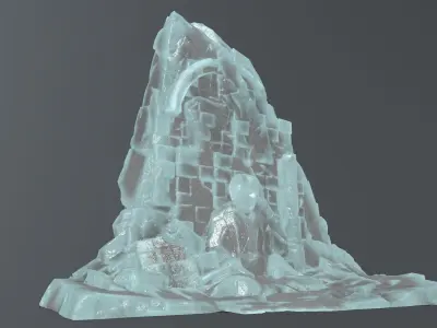 Buddha Rock Low-poly 3D model purchase