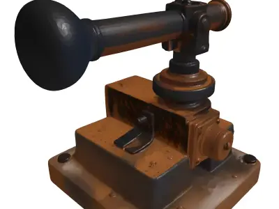 Rusty Industrial Lever Mechanism 3D model