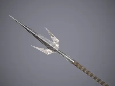 Medieval Polearm Corsesca Low-poly 3D model