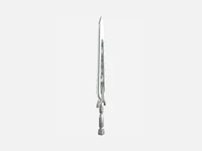 SciFi Sword B06 Full White - Sci Fi Weapon Design Low-poly 3D model