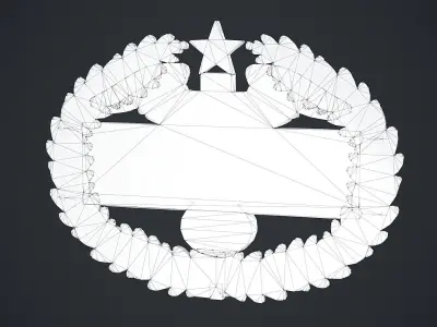 Combat Medical Badge Low-poly 3D model