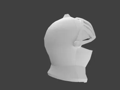 Knight HELMET Casque de chevalier Low-poly 3D model