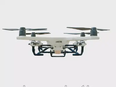 Tactical UAV Precision Replica with Removable Panels Low-poly 3D model