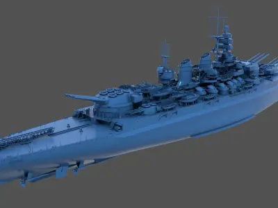 Battleship RN Roma - Personal license - 1-200 scale 3D print model