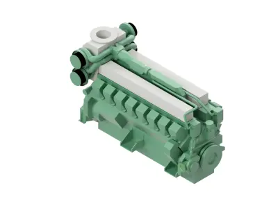 Diesel engine 3D model purchase