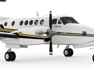 Beechcraft King Air 200 3D model purchase