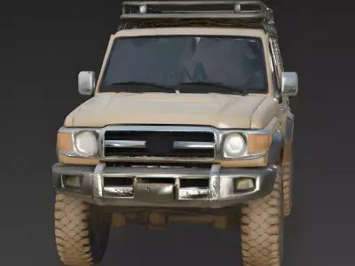 Realistic Classic Off-Road Desert SUV 3D Model Low-poly 3D model
