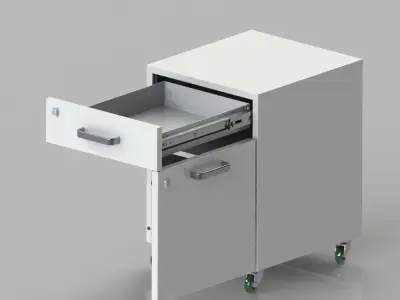 Mobile laboratory cabinet 3D model
